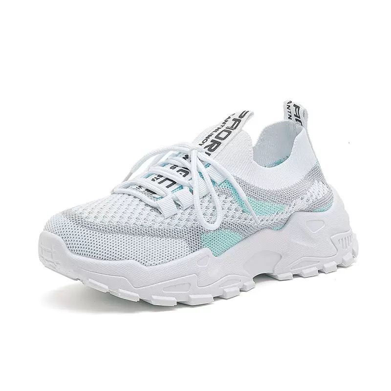New Arrivals Big Size Women's Casual Sports Shoes Girl's Shoes Fashion Breathable Soft Soled Shoes Ladies' Athletic Running Shoes White
