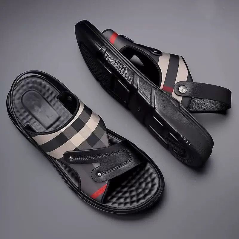 Brave shop New Arrivals Fashion Men's Two Ways To Wear Sandal Men's Casual Open Shoes Fashion Driving Shoes Black