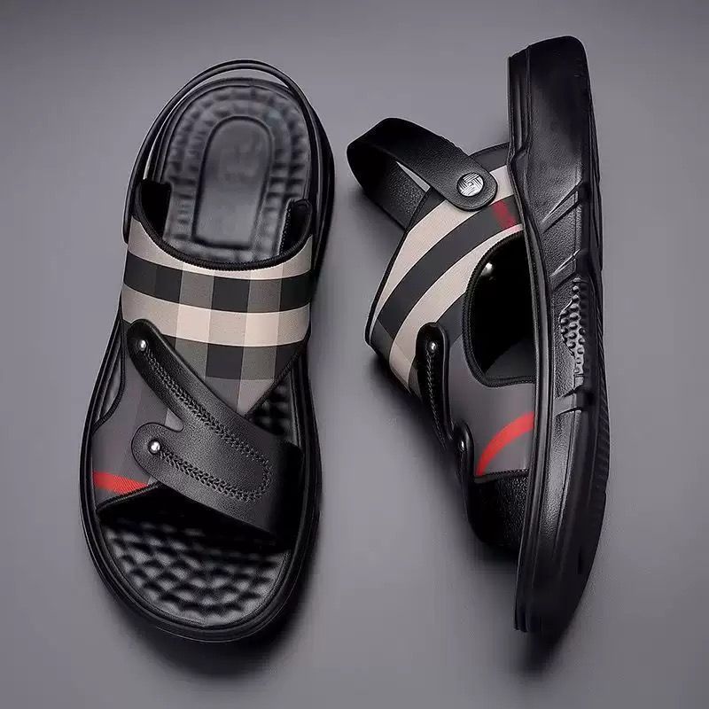 Brave shop New Arrivals Fashion Men's Two Ways To Wear Sandal Men's Casual Open Shoes Fashion Driving Shoes Black