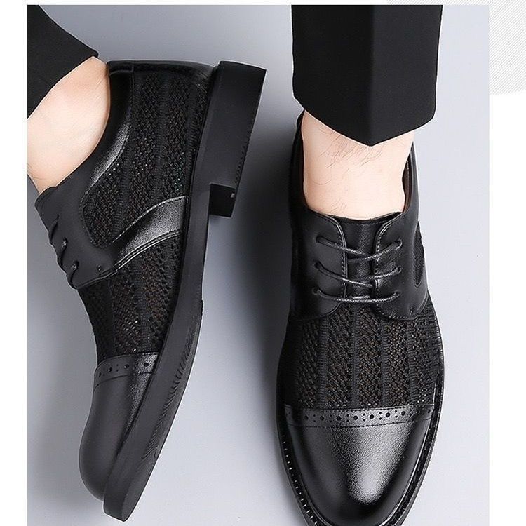 New Arrival Business Oxfords Fashion Wedding Shoes Men's Shoes cap toe Derby lace up Splicing Shoes Official Shoes