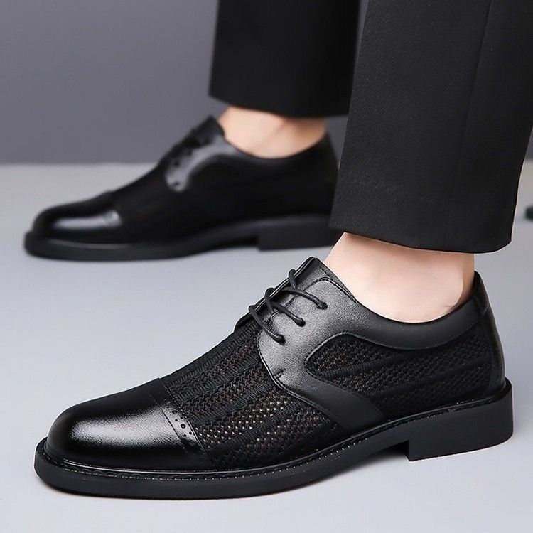 New Arrival Business Oxfords Fashion Wedding Shoes Men's Shoes cap toe Derby lace up Splicing Shoes Official Shoes