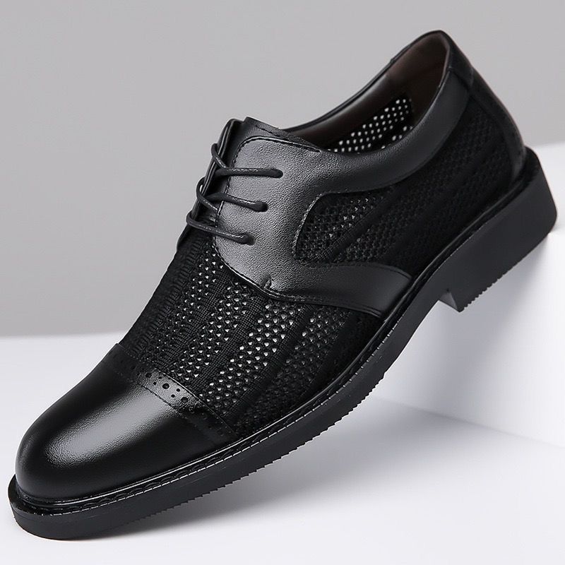 New Arrival Business Oxfords Fashion Wedding Shoes Men's Shoes cap toe Derby lace up Splicing Shoes Official Shoes