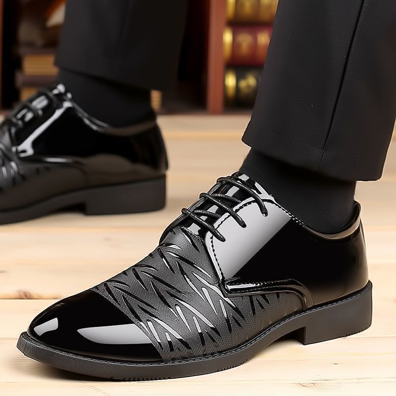 Brave Shop New Arrival Business Oxfords Fashion Wedding Shoes Men's Dress Shoes Splicing Shoes Lace ups Derby men official shoes