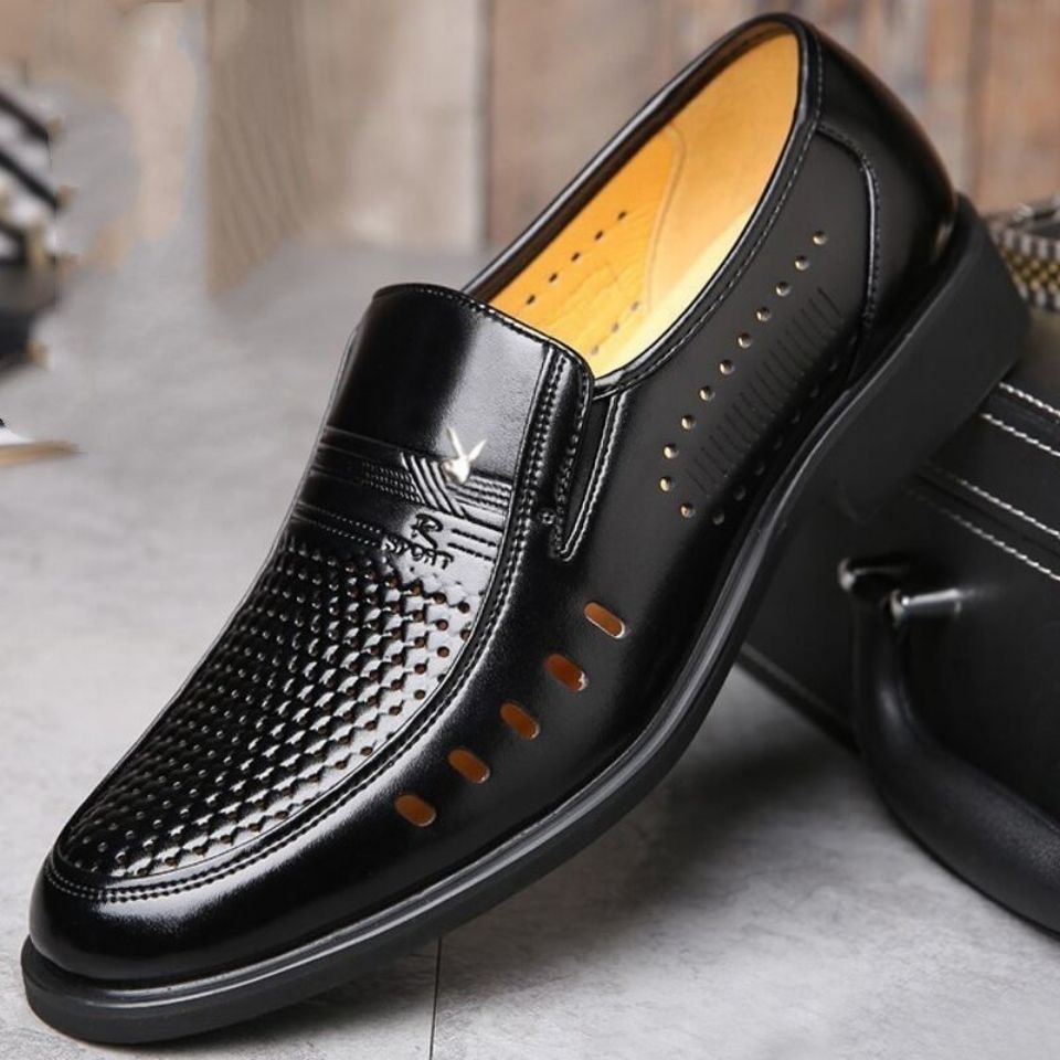 Brave Shop New Arrival Business Oxfords Fashion Wedding Shoes Men's Shoes Slip-Ons loafers open shoes Black