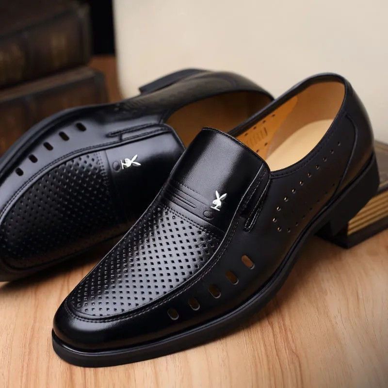 Brave Shop New Arrival Business Oxfords Fashion Wedding Shoes Men's Shoes Slip-Ons loafers open shoes Black