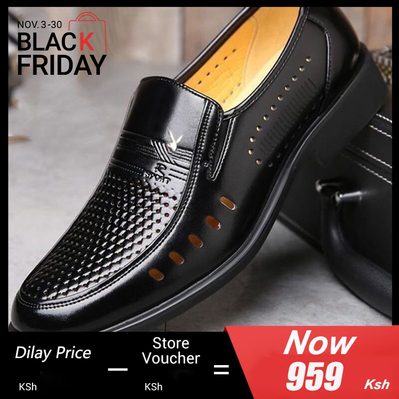 Brave Shop New Arrival Business Oxfords Fashion Wedding Shoes Men's Shoes Slip-Ons loafers open shoes Black