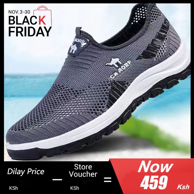 New Arrivals Fashion Sneakers Men's Running Shoes Comfortable Outdoor Casual Hiking Shoes Grey