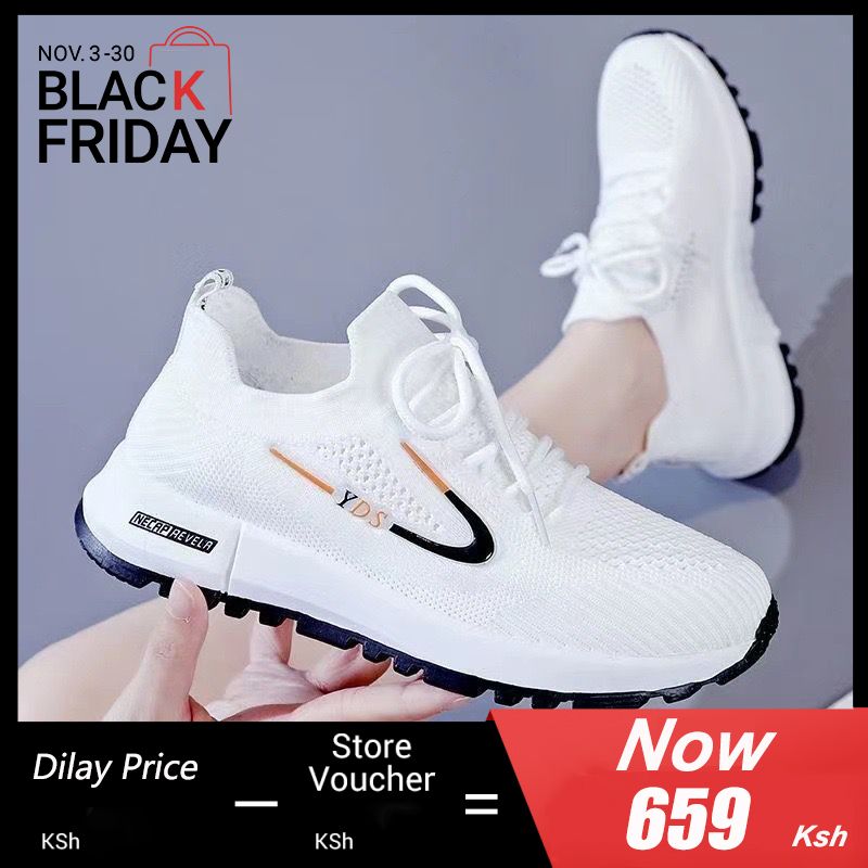 Brave shop New Arrivals Women's Casual Sports Shoes Girl's Shoes Fashion Breathable Soft Soled Shoes Ladies' Athletic Running Shoes White