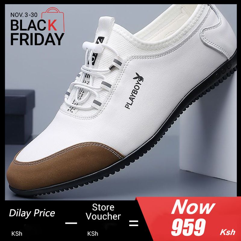 Brave shop New Arrival Fashion Splicing Oxfords Business Shoes Mens Casual Loafers Driving Shoes Men's Party Slip-Ons White