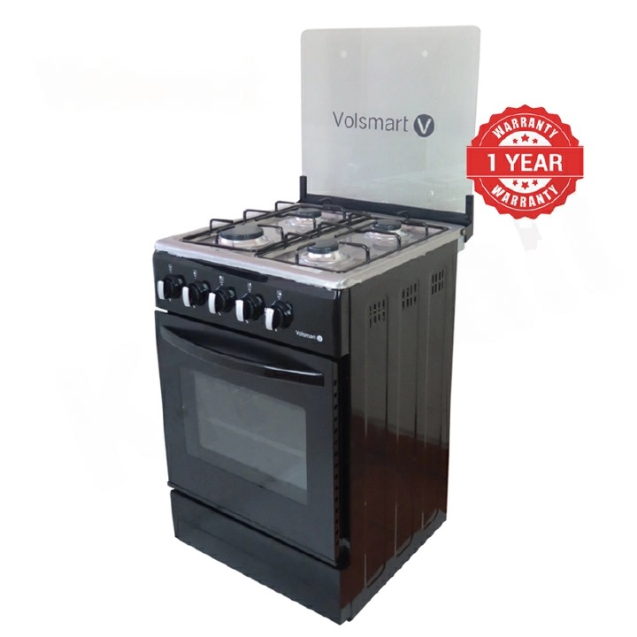 Modern collection Volsmart full gas cooker 4 Burners Free Standing Gas Cooker Cooking Range with 60L Oven 4 Gas Cooker + Gas Oven 50*55   standing without ignation