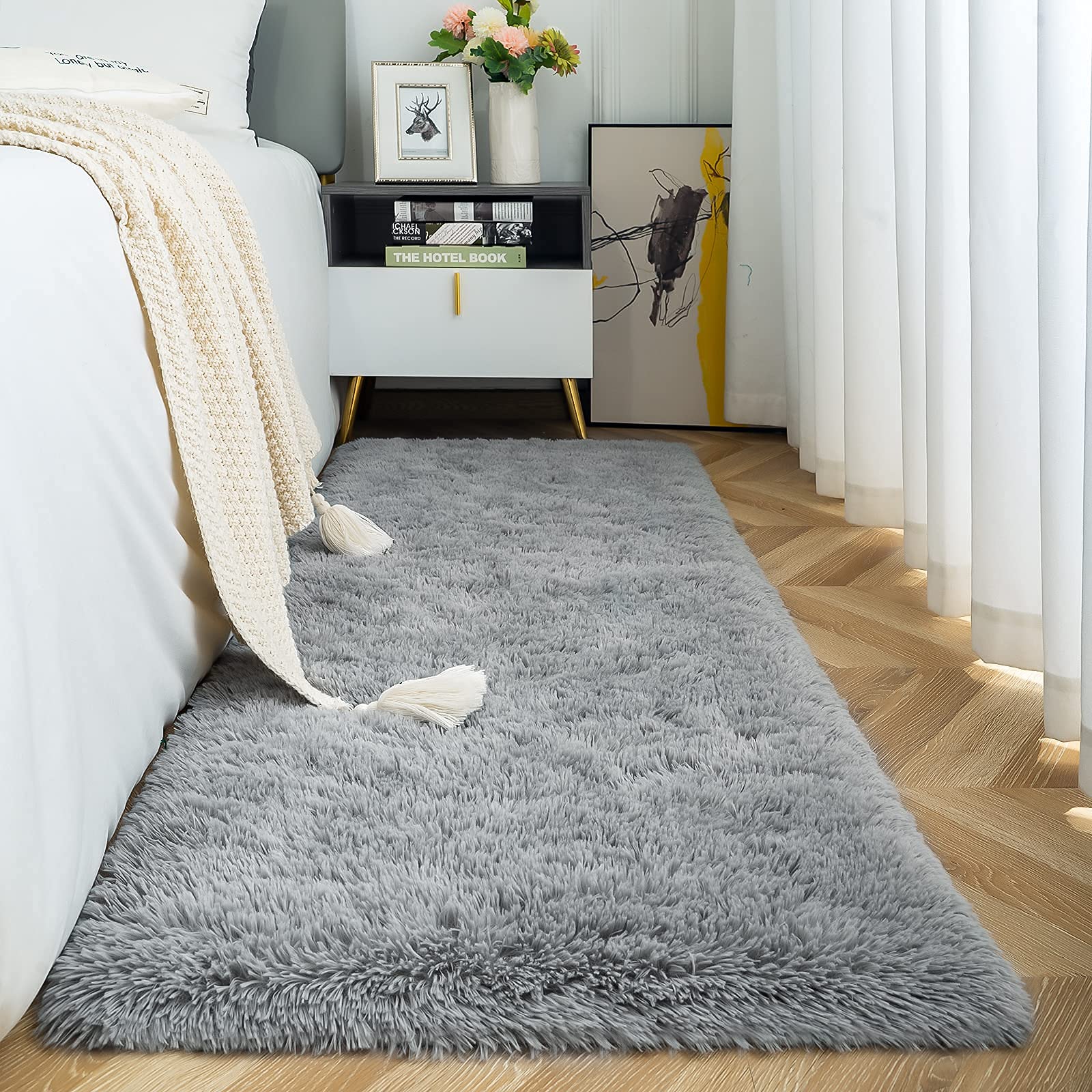 3*6  Modern Collection New Classic Carpet For Living Room Plush Rugs Fluffy 3 x 6 Soft Fluffy Bed Side Area Non-slip Rugs Floor Mat  Area Rugs