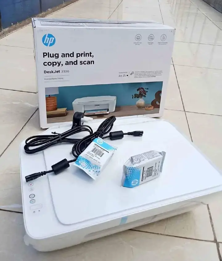 HP DeskJet 2320 .All-in-One Printer, compact and affordable device for home and small office use. It offers printing, scanning, and copying in one unit. Easy to fit in small spaces