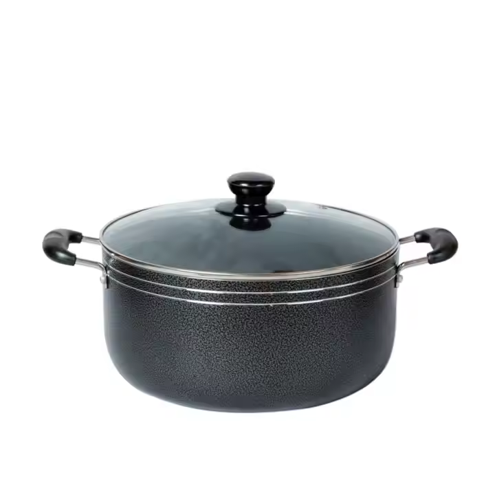 TC 14 Pieces Non-Stick Black Coated Cooking Pot/Sufuria with pan.Our 14-pc Aluminum Pot Set.It is made from quality aluminum. With free gift 2 pcs Plastic service Spoons and 1 Scotch bright