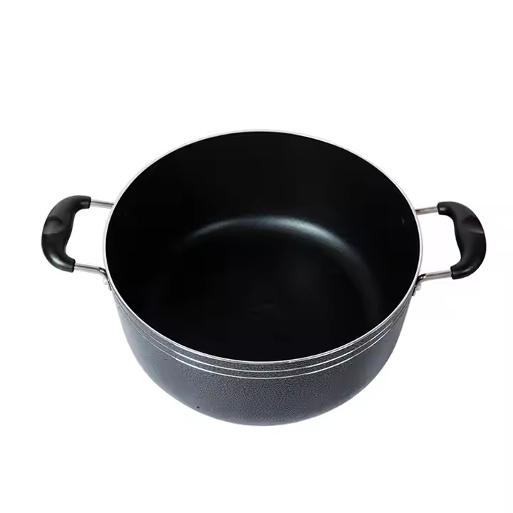 TC 14 Pieces Non-Stick Black Coated Cooking Pot/Sufuria with pan.Our 14-pc Aluminum Pot Set.It is made from quality aluminum. With free gift 2 pcs Plastic service Spoons and 1 Scotch bright