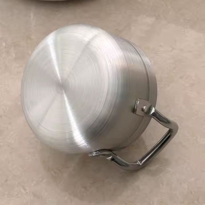 Original Tornado (TC) Cookware Set Sufuria with Free( 2 pcs Plastic service Spoons and 1 Scotch ),Color :silver,14pcs (7lids+7pots) Silver ,Pot sizes(16/18/20/22/24/26/28cm).Ideal for Everyday Cooking