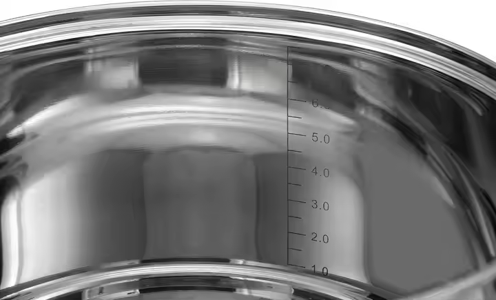 12pc Set Edenberg 4037. Heavy duty stainless steel Cookware set Calibrated for content measuring,induction friendly| stainless steel bottom. Modern cookware set with lid. Durable and easy to clean.