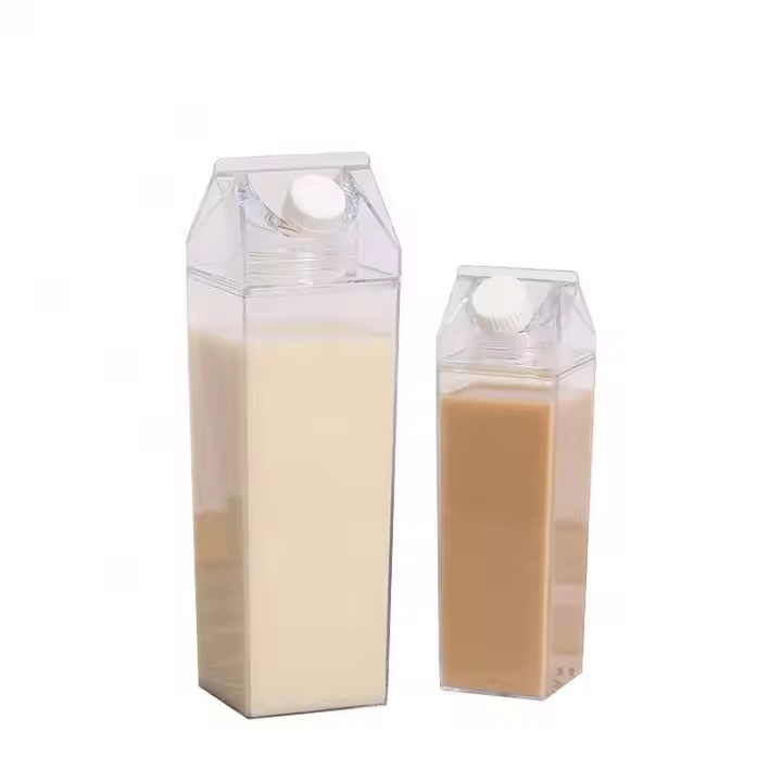 Multipurpose space saver milk//water//juice//special beverages bottle Capacity: 1ltr, Material; Acrylic. Design: Sleek and space-saving, perfect for kitchen storage