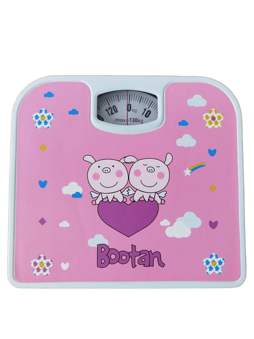 Bathroom scale for cutesy girl- pink- 130kgs limit
manual scale