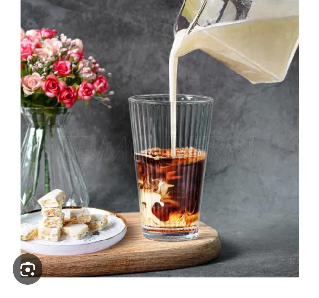 Dried flowers Insulated Double Wall Glass Cup Coffee Cup with Handle Household Hot *Capacity 350mls hot and Cold WaterCup Milk Mug Tea Cup
