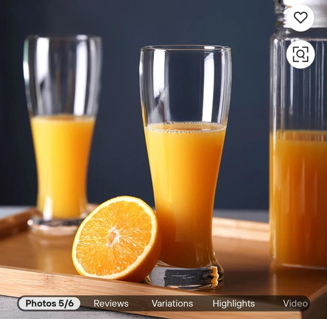 320 ml juice beer glass.The gently curving silhouette keeps bubbles lively and foam lofty, while the solid base gives each glass a reassuring heft—perfect for cheersing over the match or a backyard.