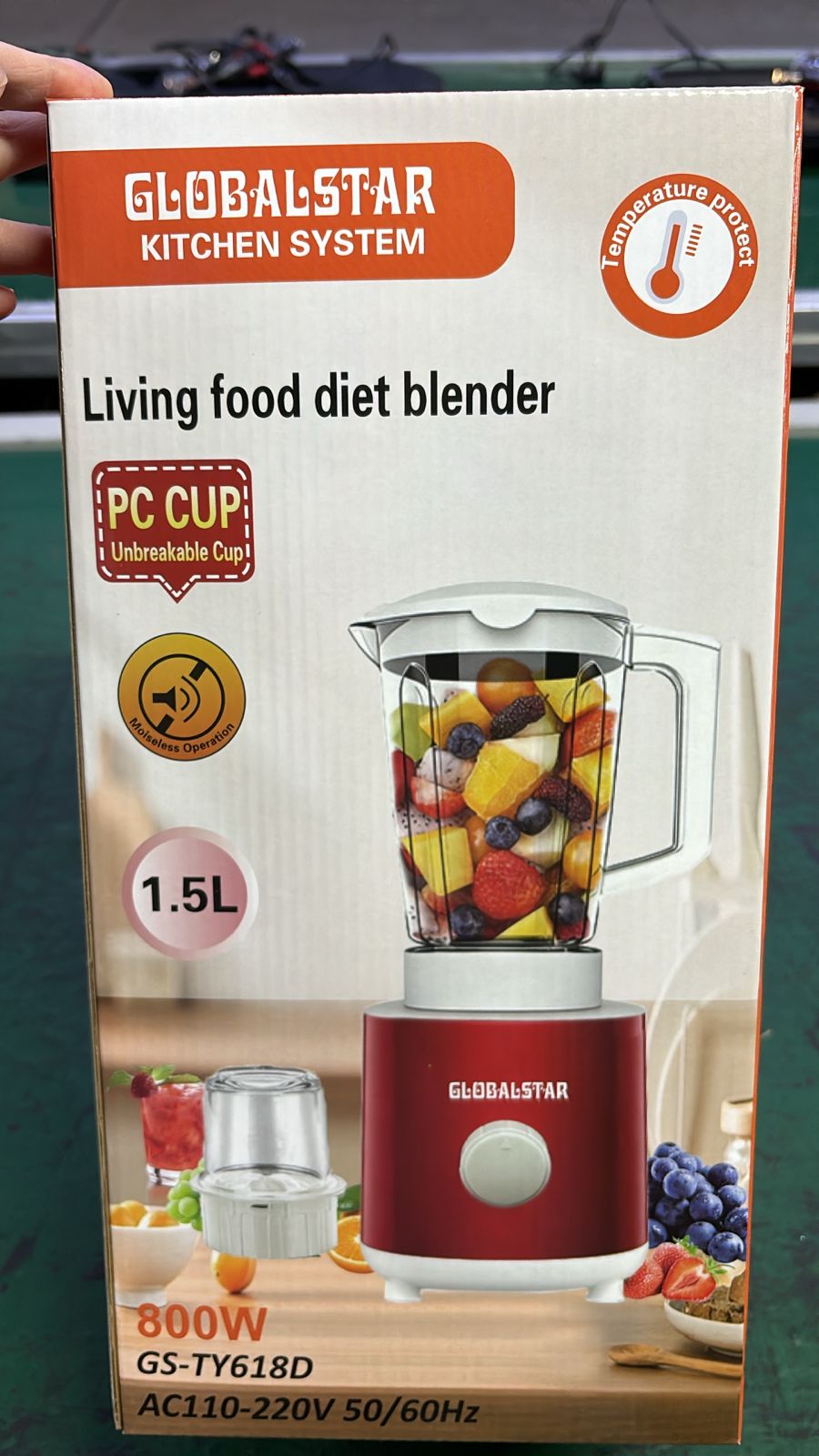 Globalstar 2 in 1 blender.suitable for hard foods and crushes ice. It is specially made for food smoothening and has the ability to crush the seed of tomatoes to fine paste. it can be used for nuts,