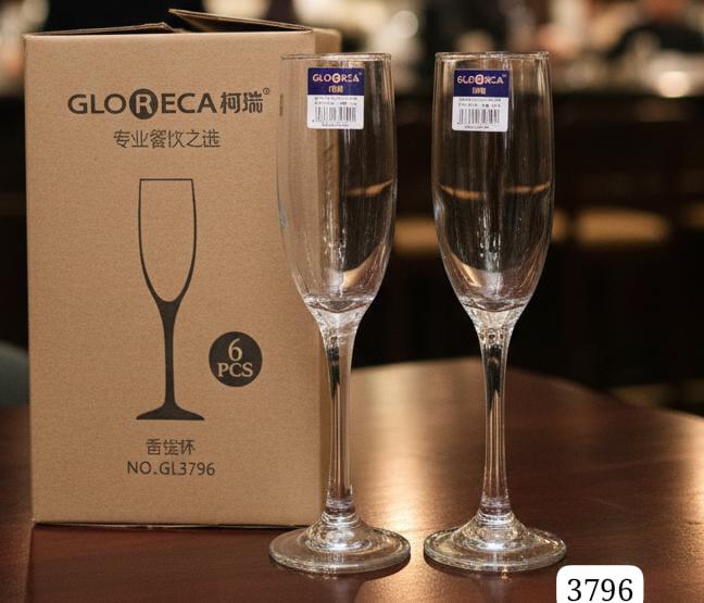 Set of 6 Champagne  Glasses. All-purpose wine glass (set of 6)—ideal for everyday use or entertaining  Lead-free; made of soda ash glass forGREAT wine presentation and enjoyment