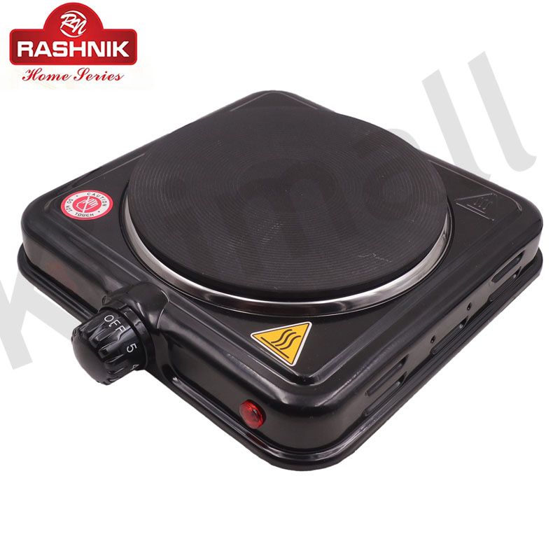 RASHNIK RN-4077B 1000W Single Cooking Plate Stove Electric Hot Plate cooker Black