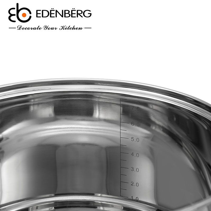 EDENBERG EB-4037 12pcs  High Quality Cookware Set Cooking Pots Sufuria Suitable for Induction Cooker  (16CM / 18CM / 20CM / 22CM / 24 cm / 26CM Pots  with Lids)