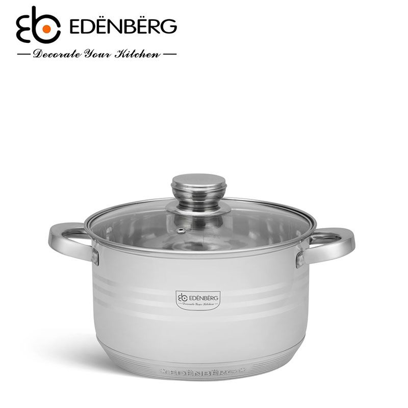 EDENBERG EB-4037 12pcs  High Quality Cookware Set Cooking Pots Sufuria Suitable for Induction Cooker  (16CM / 18CM / 20CM / 22CM / 24 cm / 26CM Pots  with Lids)