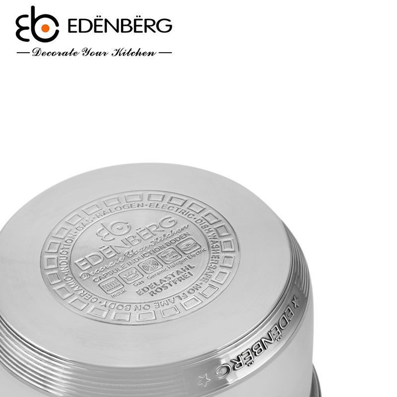 EDENBERG EB-4037 12pcs  High Quality Cookware Set Cooking Pots Sufuria Suitable for Induction Cooker  (16CM / 18CM / 20CM / 22CM / 24 cm / 26CM Pots  with Lids)