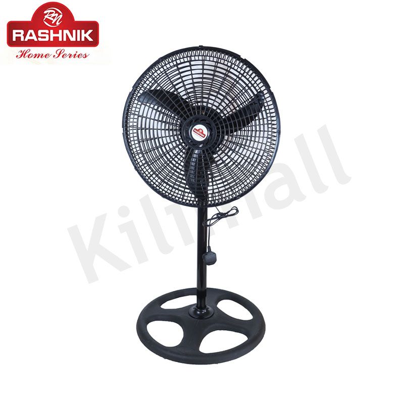 RASHNIK RN-2501 18INCH  3 Speed Control With Oscillating Function Stand  Fan Low Noise and Power Efficient Floor Fans （Fan blade color random）