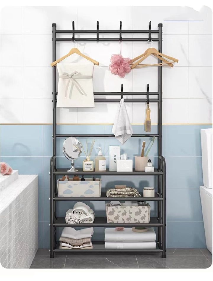 4-Layer(60*28*158CM) / 5-Layer (60*28*175CM) Shoe Rack Shelf Simple Multi-layer Shoe Cabinet Rack Household Economical Storage Rrack Coat Rack Hat Rack