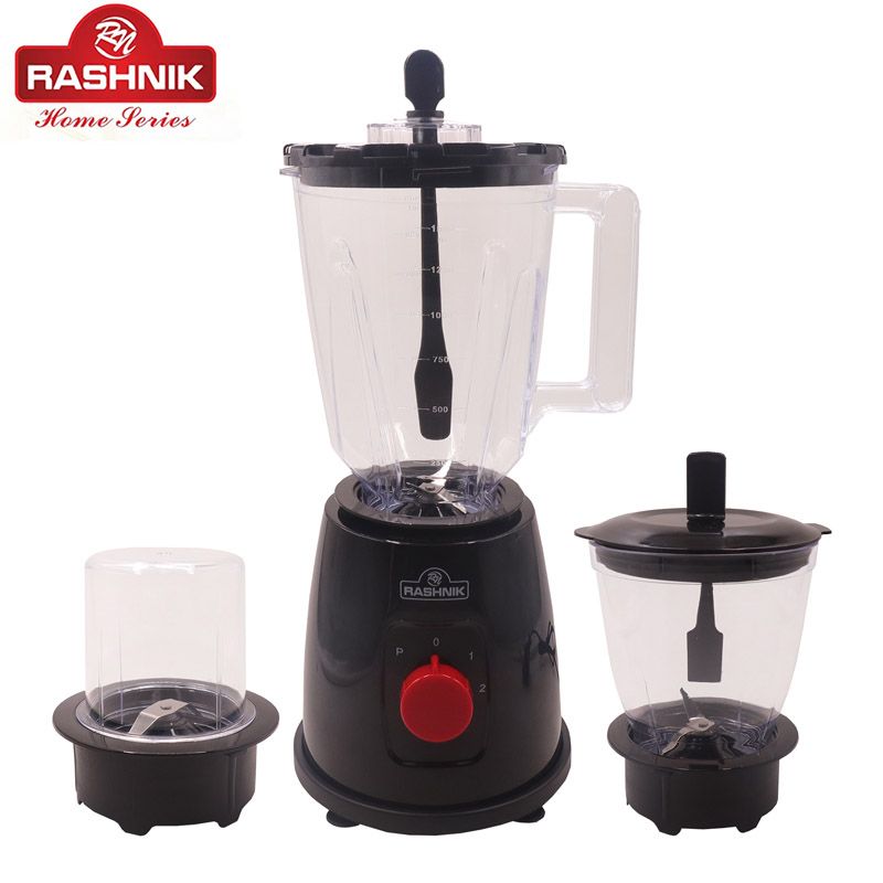 RASHNIK RN-1048  450W 3 IN 1 Powerful  2 Speed Motor with Pulse Function Mixer Blender   Stainless Steel Blades for Quick Grinding