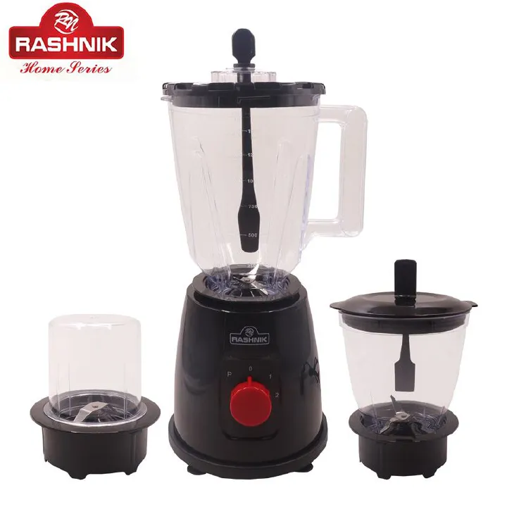RASHNIK RN-1048  450W 3 IN 1 Powerful  2 Speed Motor with Pulse Function Mixer Blender   Stainless Steel Blades for Quick Grinding