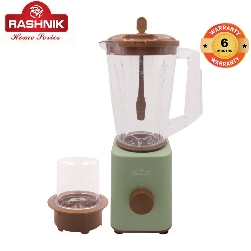 RASHNIK RN-1040   2 IN 1 Powerful  2 Speed Motor with Pulse Function Mixer Blender   Stainless Steel Blades for Quick Grinding