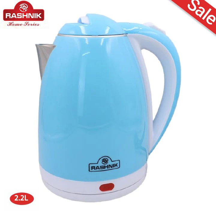 RASHNIK RN-1141  2.2L Double-layer Insulation Electric Kettle Stainless Steel Kettles Green