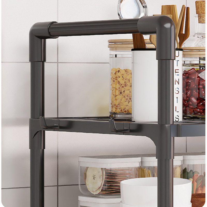 2 Layer Microwave Oven Rack Steel Pipe Support Moisture Rust Proof Kitchen Countertop Organizer Microwave Stand Utensils Tableware Storage Shelf