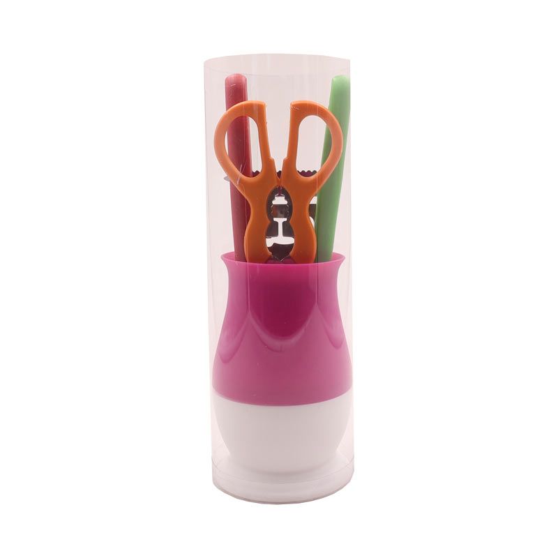 RASHNIK RN-004  5PCS/Set  Knife Set 2pcs Fruit Knife + 1pc Scissors + 1pc Bottle Opener + 1pc Base