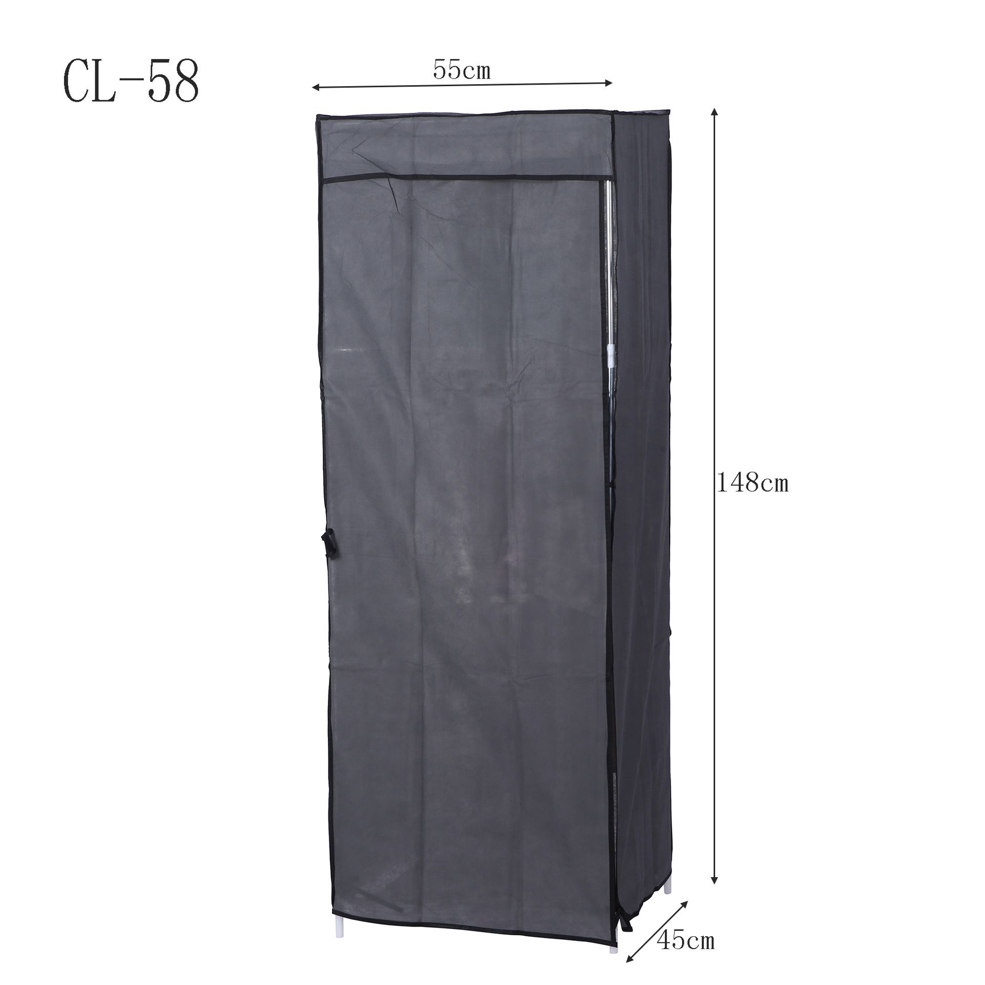 1 Columns DIY Wardrobe,Large Capacity Assemble Closet Wardrobe,Portable Closet for Bedroom,Clothes Rail with Non-Woven Fabric Cover, Clothes Storage Organizer( RN-7504）