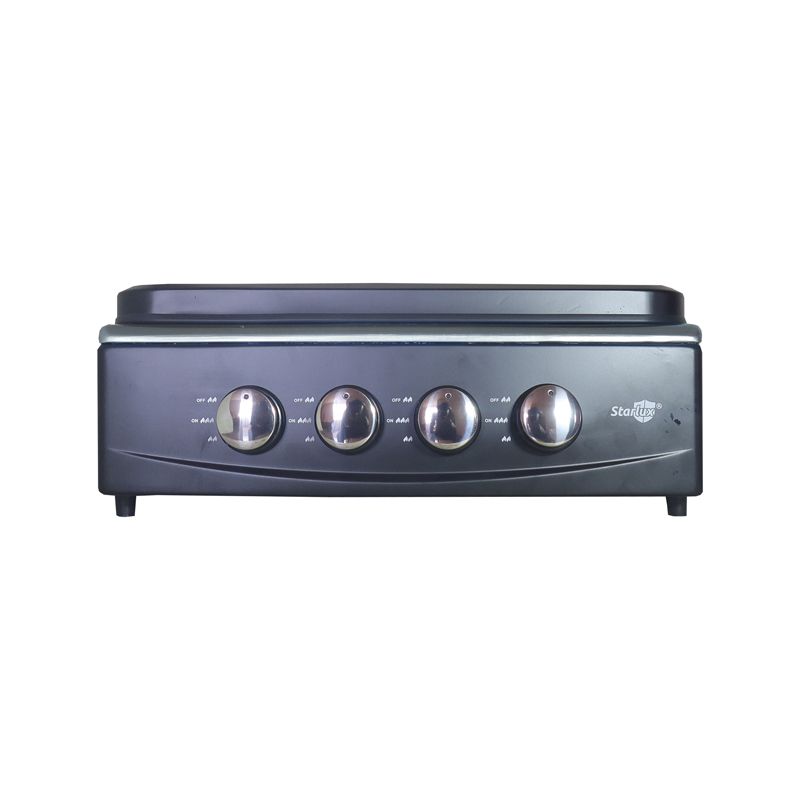 SGS-6024S Stainless Steel Deluxe 4 Burner Table Top Gas Cooker Stove  Cooktop Gas Stove  Low Gas Consumption  Safety   Thick Body