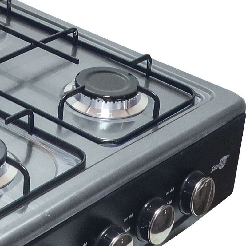 SGS-6024S Stainless Steel Deluxe 4 Burner Table Top Gas Cooker Stove  Cooktop Gas Stove  Low Gas Consumption  Safety   Thick Body