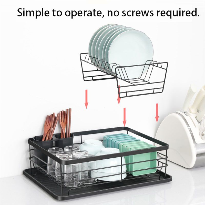 RASHNIK RN-1653  2-layer stainless steel  dish rack dish drainer drain rack storage rack utensils rack cup holder kitchen tools