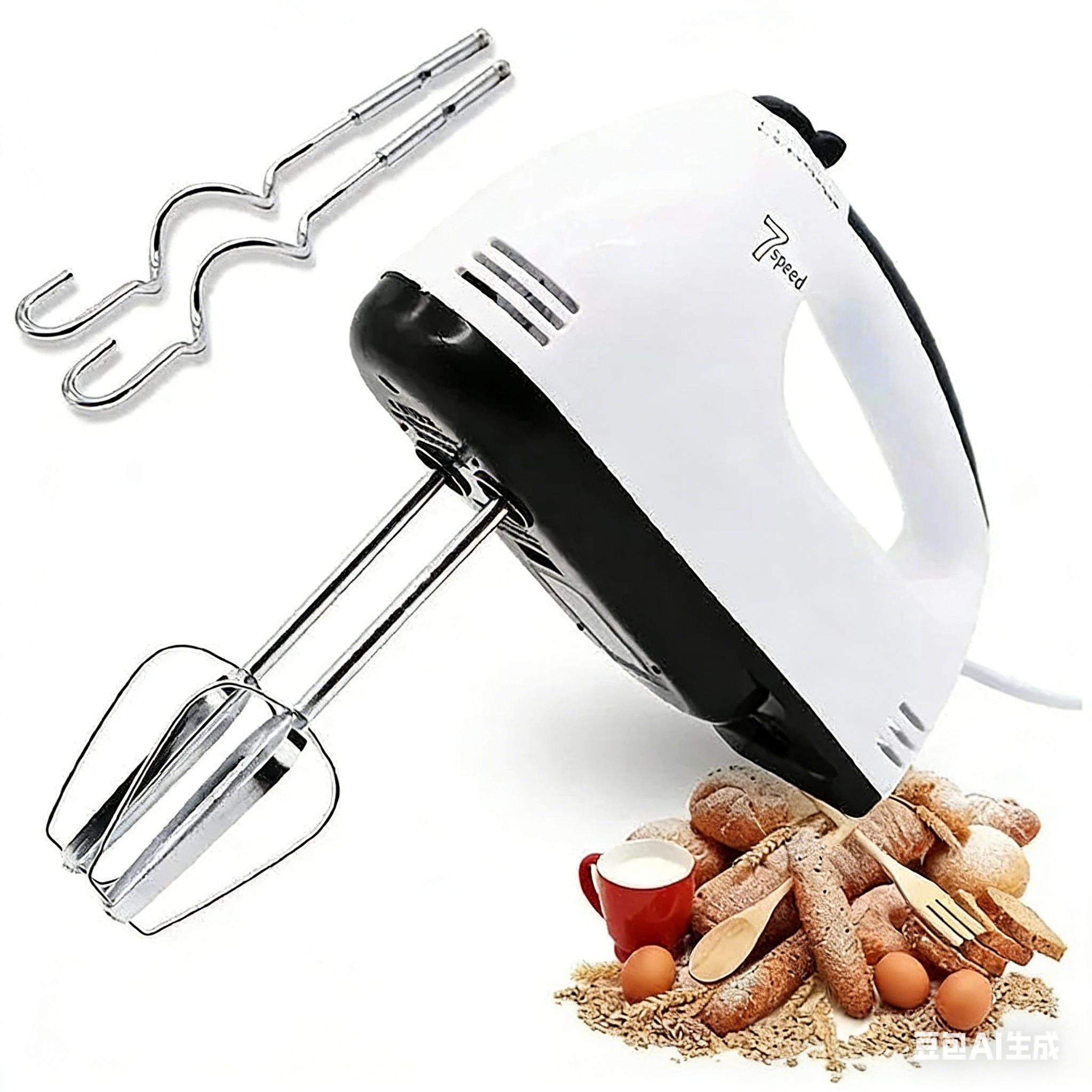 Electric Hand Mixer Whisk Egg Beater Food Stirrer Grinder Blender Kitchenware Kitchen Tools Utensils Cooking Machine Cookware (50800)