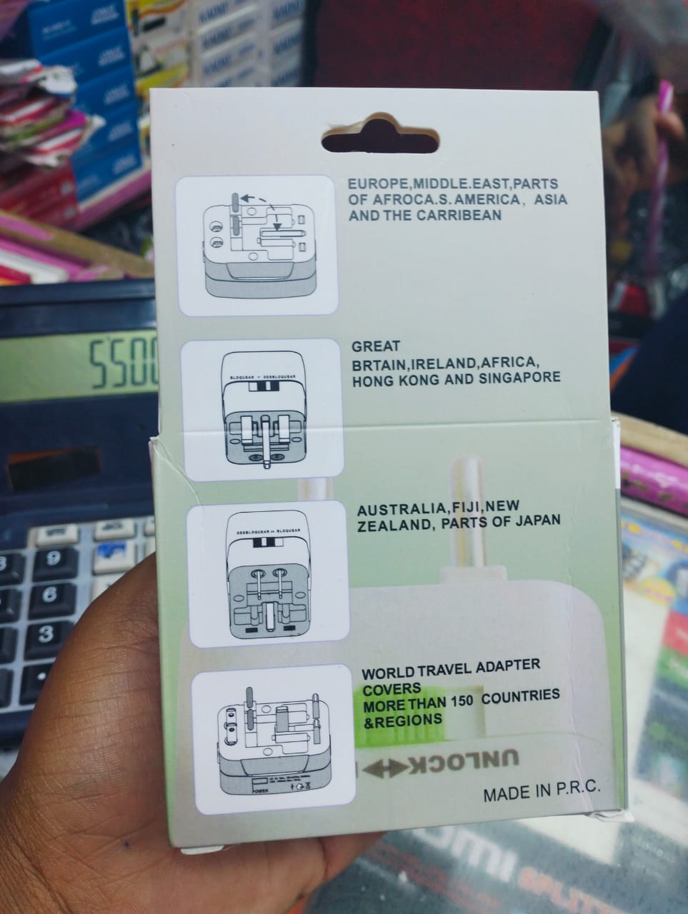 Universal Worldwide Portable All in 1 AC Power UK/EU/US/AU Travel Plug Adapter Power Plug Converter