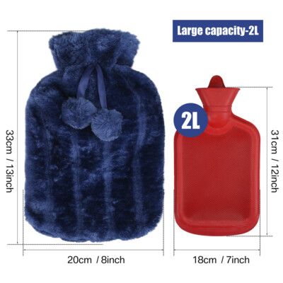 2L Therapy hot water bottle with fleece cover