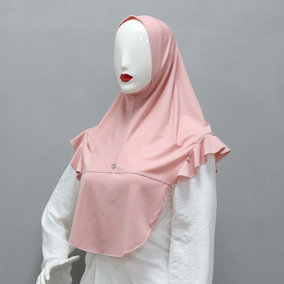 Muslim 2024 Hot Solid Color Ethnic Hijab Covered Head Fashion Hundred Turban Hat