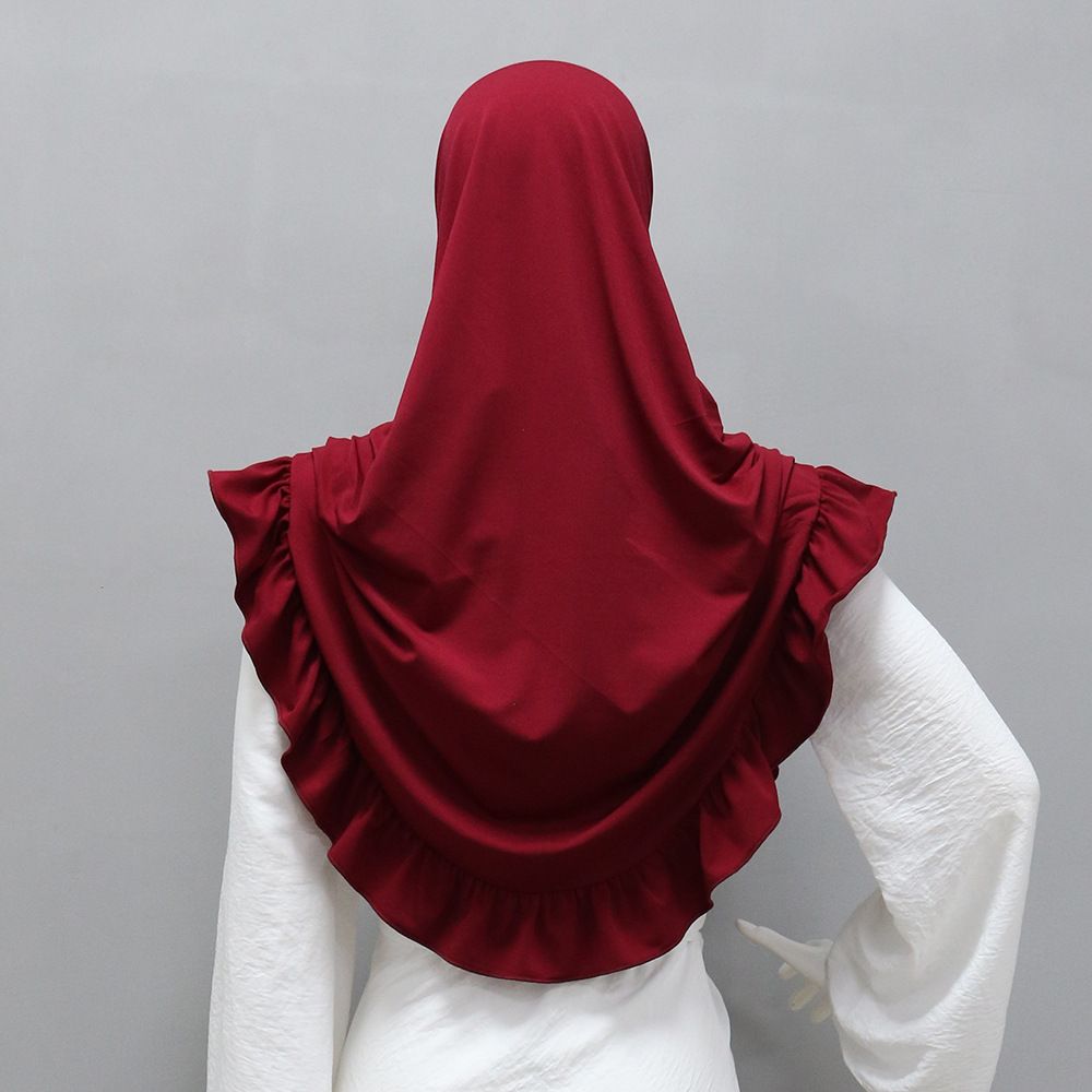 Middle East Muslim Hijab Ethnic Hat Fashion Shrink Patchwork Women's Pullover Hijab Hat