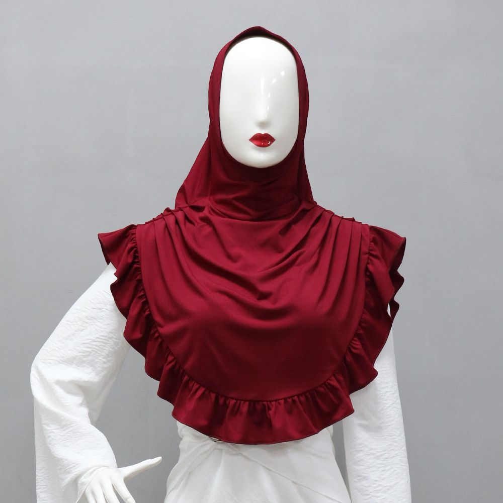 Middle East Muslim Hijab Ethnic Hat Fashion Shrink Patchwork Women's Pullover Hijab Hat