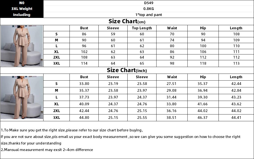 Women's Winter New Fashion Temperament Elegant OL Ruffled Top Wide Leg Trousers Fashion African Suit