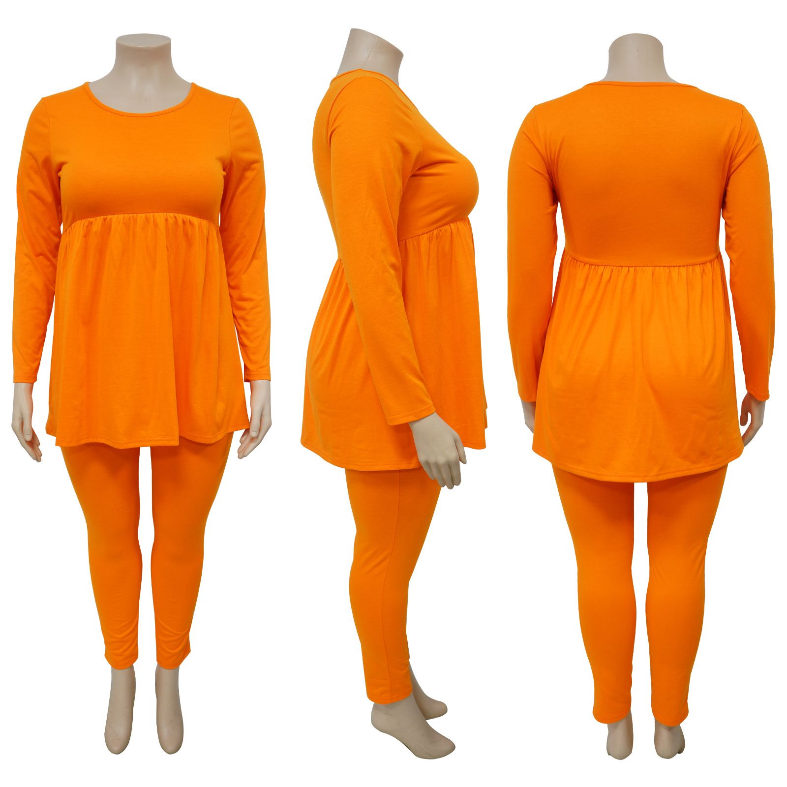 Women's Plus Size Women's Suit Long Sleeved T-shirt Two-piece Set for women